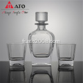 Decanteur de whisky en cristal clair à fond Freethick Clear Clear